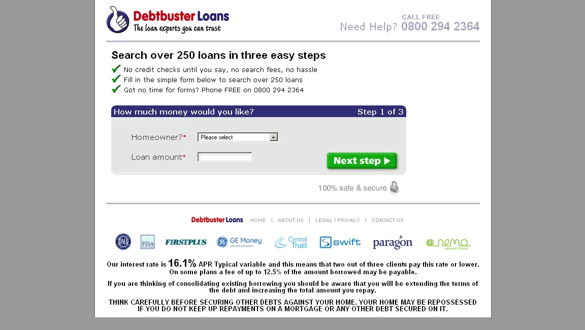 debtbusterloans-landing-page-optimization-page-1