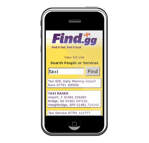 Mobile Phonebook Listings for Guernsey