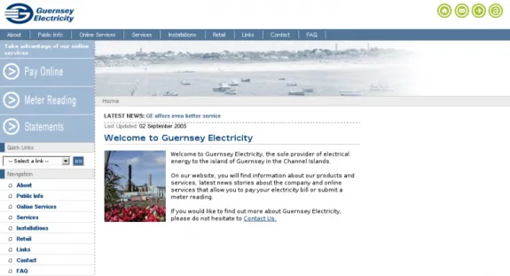 Guernsey Electricity Website