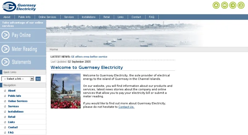 Guernsey Electricity Website