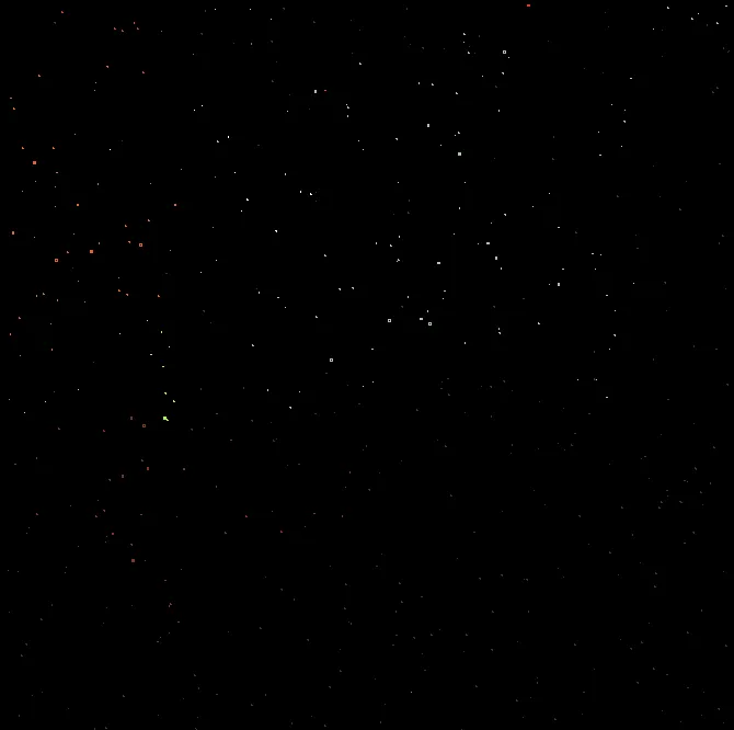 A wide field with one red empire holding the whole left-hand edge.