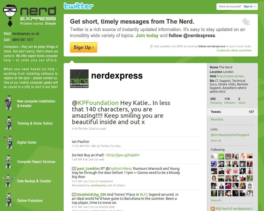 Nerdexpress Twitter Background