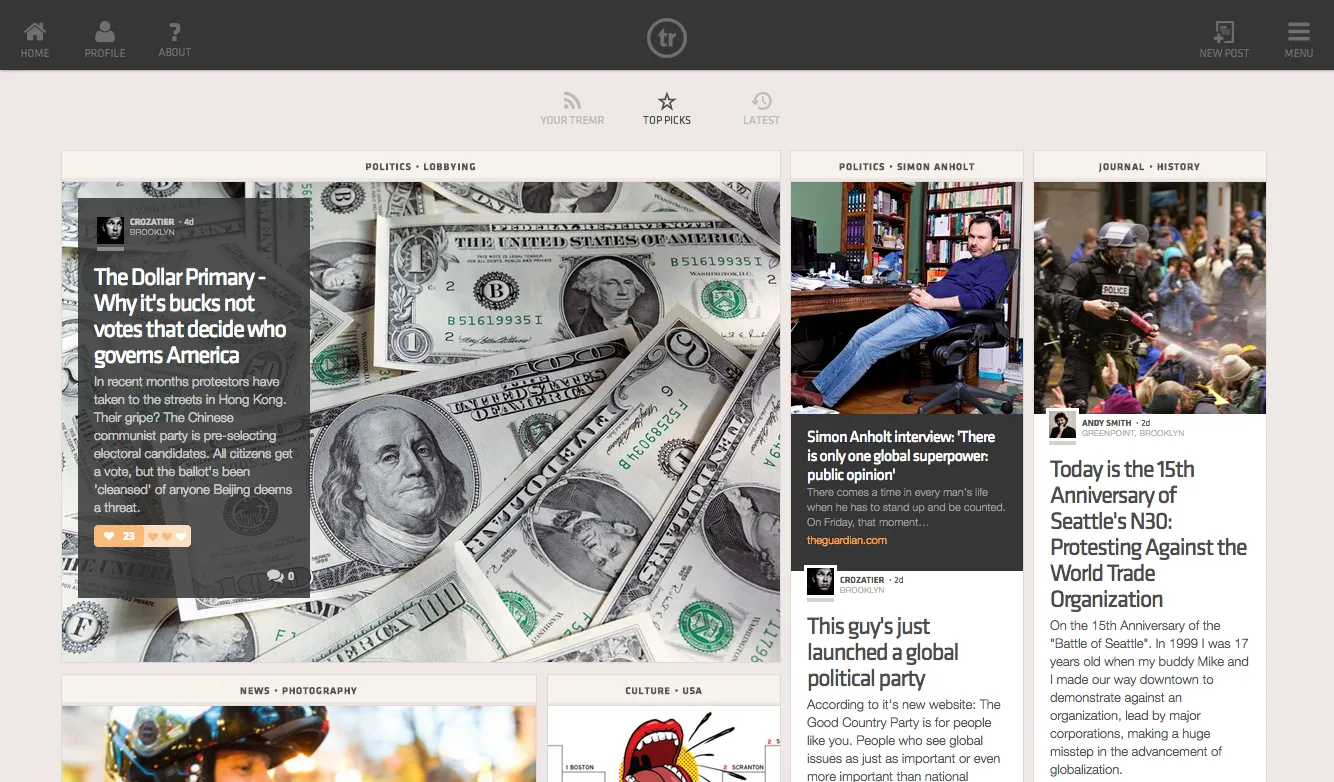 The Tremr Homepage