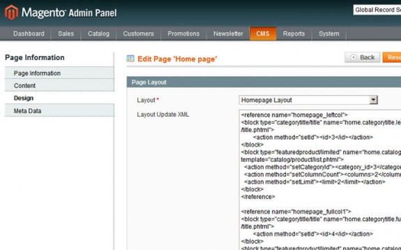 CMS-Page-Layout-XML